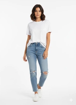 Джинсы SHEIN 36 Синий sw22061080047_2 дыр_04