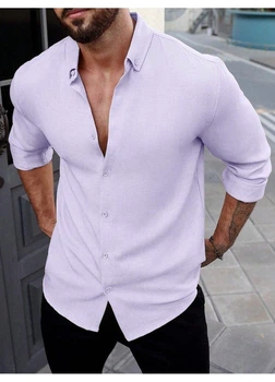 Рубашка SHEIN S Фиолетовый sm2403144440399091