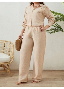 Костюм(брюки,блузка) SHEIN 2XL Персиковий sz2401125419115755_01