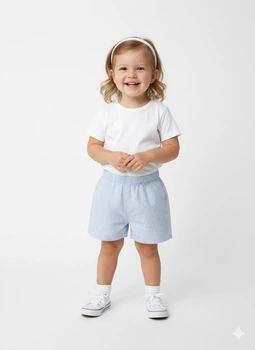 Шорты пижамные H&M 146/152 Белый 1228239_голуб.полоски