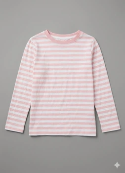 Чоловічий лонгслів H&M 110/116 Рожевий 1248492_бел.полоск