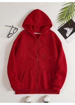 Толстовка на флисе SHEIN XS Красный sw2111260717297656