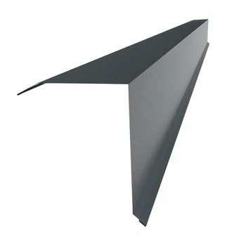 Планка торцевая/ветровая прямая 100×90 RAL 7016 антрацит мат