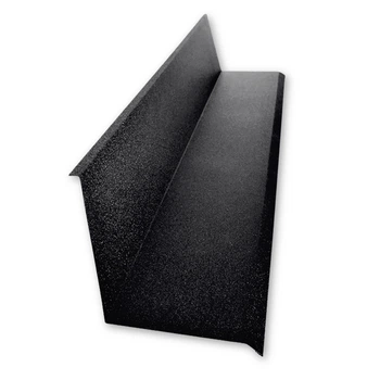 Планка примыкания со штробой 140×130 RAL 9005 чёрный мат