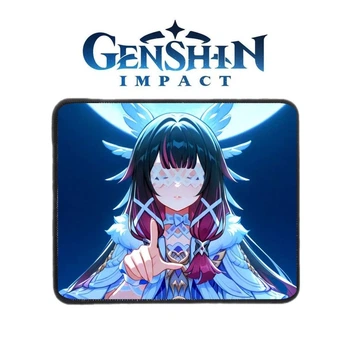 Игровая поверхность Коврик для мышки с оверлоком Genshin Impact Columbina Геншин импакт Коломбина 180х220 мм (ГІ00033)