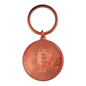 Брелок з металевим кільцем Bitcoin Бронза