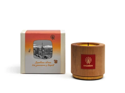 Свеча в дереве WOOD MOOD Symbol Candle Kharkiv (1712145000)