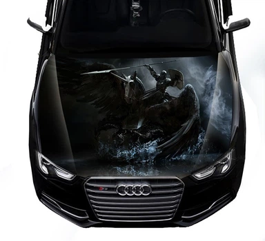Наклейка на капот ARB 3D TUNING STUDIO Лицар ніч море 1500х1200х0.080мм