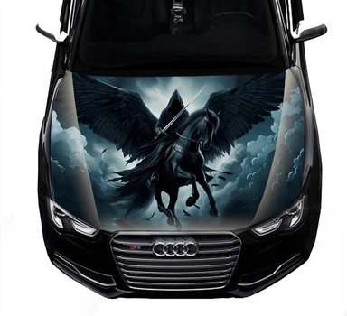 Наклейка на капот ARB 3D TUNING STUDIO Рыцарь пегас меч 1500х1200х0.080мм