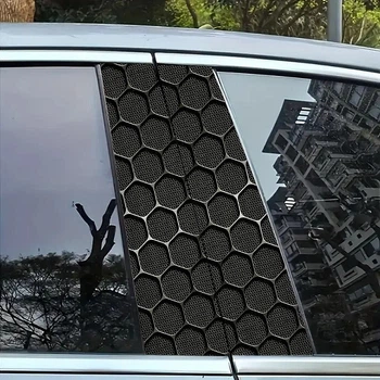 Наклейки на стойки дверей авто ARB 3D TUNING STUDIO Соты СЧ 500х220х0.15мм=2штуки