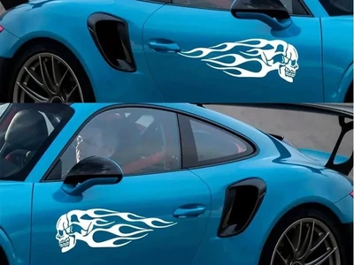 Наклейки на авто ARB 3D TUNING STUDIO Череп огонь Б 560х180х0.075мм=2штуки