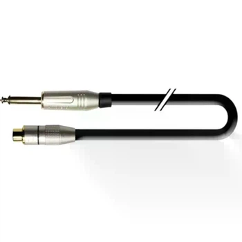 Переходный аудиокабель RCA мама на Jack 6.3 моно длина 1 метр серия Basic диаметр 5 мм