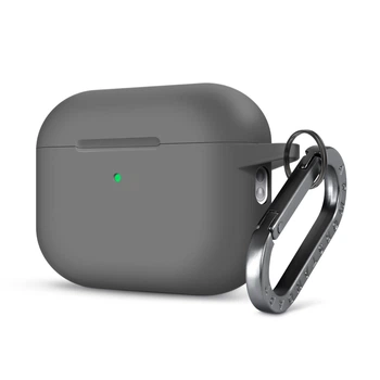 Силиконовый чехол для наушников Apple AirPods Pro 3, Hang Case, серый, ультратонкий защитный кейс толщиной 2 мм, защита от царапин, пыли и ударов, компактный, с карабином для крепления, ArmorStandart (ARM88270)
