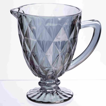 Глек для напоїв Fractal скляний 1 літр HP-19-267 глечик для лимонаду прозорий (A-048955)