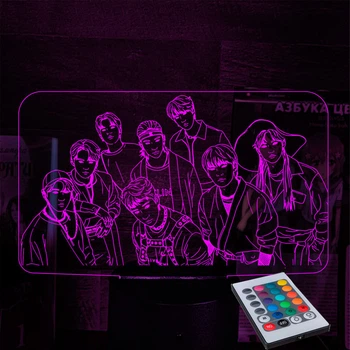 Светильник-ночник Стрей Кидс Stray Kids 16 кольорів USB (28197)