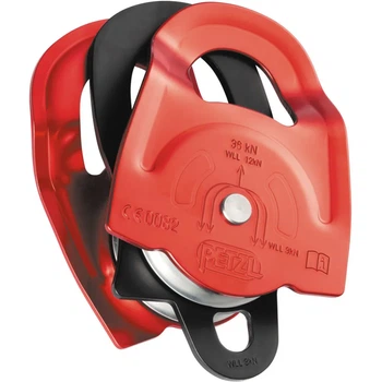 Ролик для мотузки подвійний поліспаст підйомний Petzl Twin P65A Red Uni (100085632)