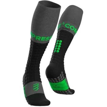 Компресійні гольфи Compressport Ski Touring Full Socks (2024) black/green S (100078274)