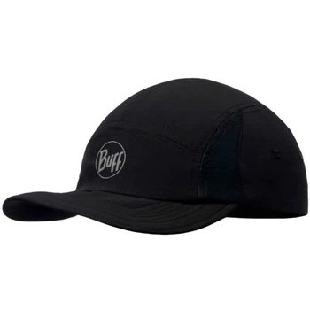 Кепка летняя бейсболка Buff Run Cap Solid black Uni (100071710)