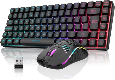 Беспроводная игровая клавиатура и мышь RedThunder K84 75% с радужной подсветкой
