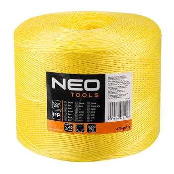 Шнур поліпропіленовий NEO Tools 2000 м 49-934