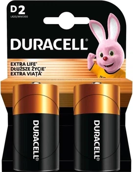 Лужні батарейки Duracell D (LR20) MN1300 2 шт