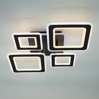 Керована світлодіодна люстра ESLLSE OVAL RGB 110 Вт 5S 520x520x90 мм Чорна