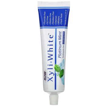 Зубна паста-гель з м'ятою та харчовою содою, Xyli White Toothpaste Gel, Now Foods, 181 грам