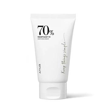 Пом'якшувальний крем для обличчя з екстрактом хауттюйнії Anua Heartleaf 70% Soothing Cream 100ml(термін)