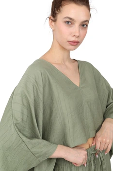 Блуза женская L/XL цвет хаки YUKI ЦБ-00289704