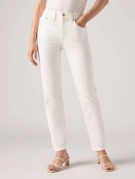 Jeansy slim fit damskie Levi`s 724 High Rise Straight 18883-0362 W31L30 Białe (5401157958643)