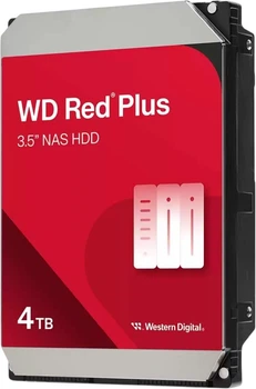 Жорсткий диск Western Digital Red Plus NAS 4TB 5400rpm 128MB WD40EFZZ 3.5" SATA III