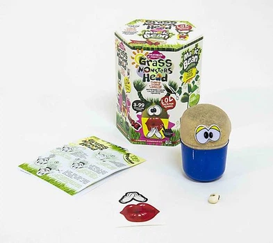 Набор креативного творчества "Grass Monsters Head", со стикерами DANKO TOYS (GMH-01-05U)