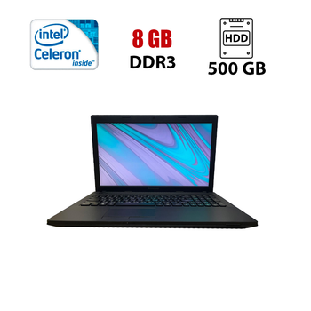 Ноутбук Lenovo G500 / 15.6" (1366x768) TN / Intel Celeron 1005M (2 (2) ядра по 1.9 GHz) / 8 GB DDR3 / 500 GB HDD / Intel HD Graphics / WebCam б/у