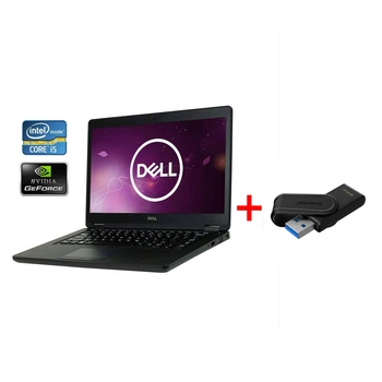 Ноутбук Б-клас Dell Latitude 5480 / 14" (1920x1080) IPS / Intel Core i5-7440HQ (4 ядра по 2.8 - 3.8 GHz) / 8 GB DDR4 / 256 GB SSD / nVidia GeForce 930MX, 2 GB DDR3, 64-bit / Web б/в + Подарунок Новий флеш-накопичувач Kingston DataTraveler Exodia S 64 GB
