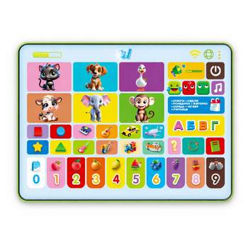 Интерактивный обучающий планшет «Играй и учись» 30391 WToys Озвучивание на украинском языке: сказки, песни, стихи