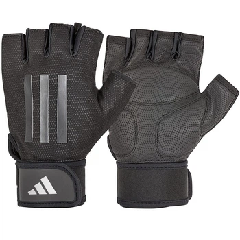 Перчатки для тренировок Adidas Elite, L (обхват 21.5-23 см), дышащие, Черные, для фитнеса и спорта (ADGB-14245-NL)