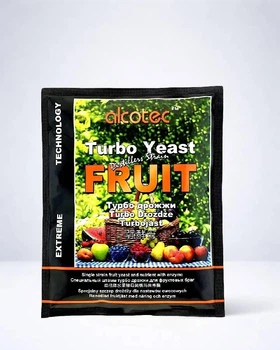 Фруктовые сухие дрожжи Alcotec Turbo Yeast Fruit – профессиональный штамм для дистиллятов из фруктов и ягод