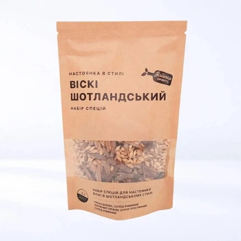 Набор специй для настойки «Шотландский виски» с глубоким янтарным оттенком и уникальным вкусом копченого солода