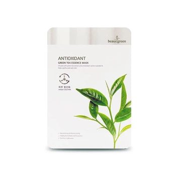 Заспокійлива маска для обличчя з екстрактом алое BeauuGreen Antioxidant Green Tea Essence Mask 23 г