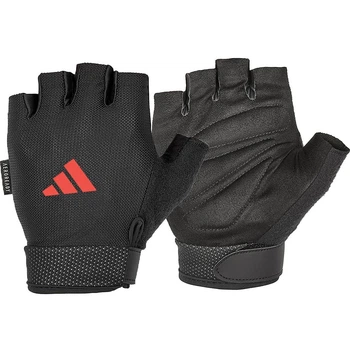 Перчатки для тренировок Adidas Essential, L (обхват 21.5-23 см), дышащие, Черные, экокожа, для фитнеса и спорта (ADGB-12415-NL)
