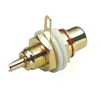 Панельный RCA коннектор Avvicon с высококачественным покрытием контактов для подключения акустических розеток