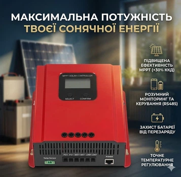 Сонячний контролер заряду MPPT для систем 12V-48V