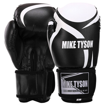 Рукавиці боксерські на липучці PVC MIKE TYSON Чорний 10oz