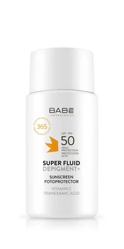 Babe Laboratorios Depigment SPF 50 – солнцезащитный суперфлюид с транексамовой кислотой и витамином С, 50 мл