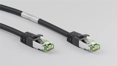 Патч-корд Goobay RJ45 SFTP8.1 1.0m patch AWG24 D=8.2mm LSOH 4PPoE чорний(75.06.6721)