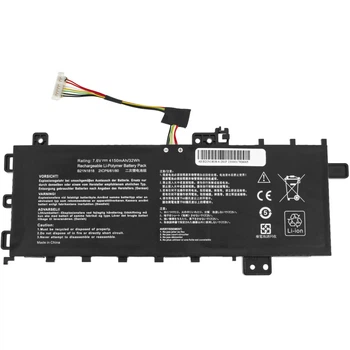 Акумуляторна батарея ASUS B21N1818, версія 1, для ноутбуків X512UA / X512UB / X512UF, 7.6V, 4110 mAh, 32Wh, чорна