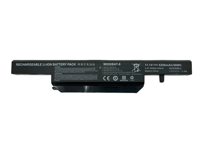 Акумулятор W650BAT-6 5200 mAh для Clevo W650, W651, W655, W670, Hasee K610C, K650D, K570N, K710C, K590C, K750D (6-87-W650S-4E7)