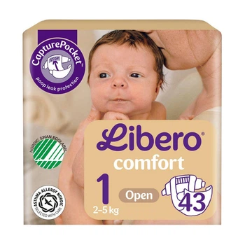 Детские подгузники Libero Comfort размер 1 (2-5 кг) 43 шт