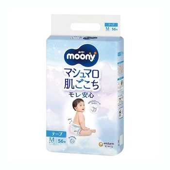 Детские подгузники Moony размер M (6-11 кг) 56 шт