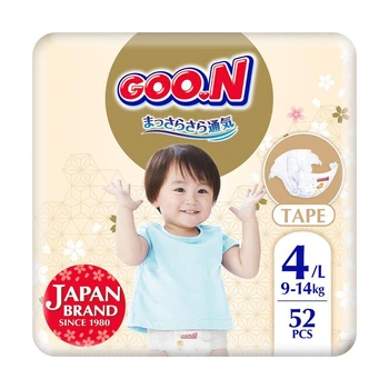Детские подгузники Goo.N Premium Soft размер 4 (L) (9-14 кг) 52 шт